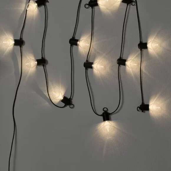 NEW! IKEA SVARTRÅ LED string light (12 lights) Black/for Outdoor or Indoor - Picture 3 of 9